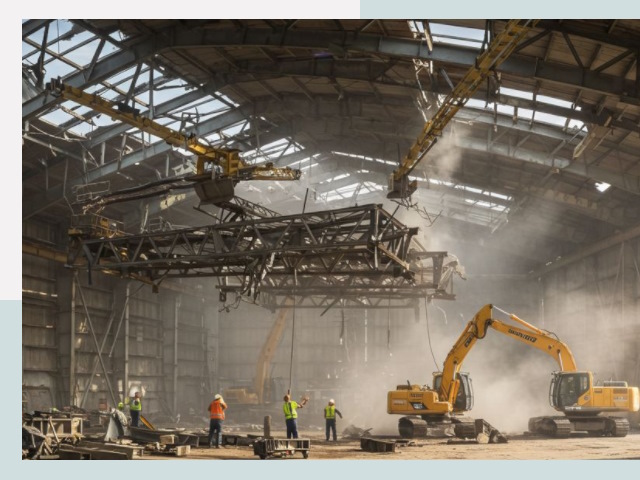 Демонтаж ангаров в Минусинске от 610 руб. за м²