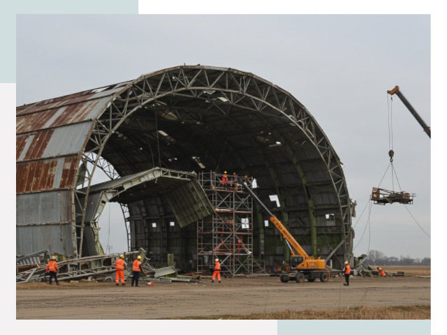 Демонтаж ангаров в Минусинске
