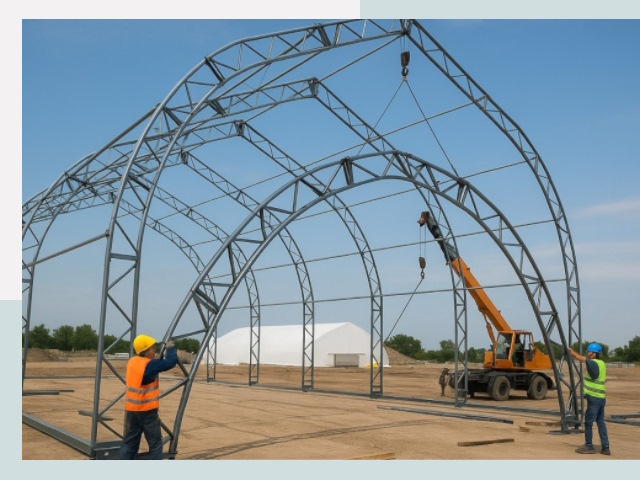 Монтаж ангаров в Минусинске от 610 руб. - Надежно и быстро